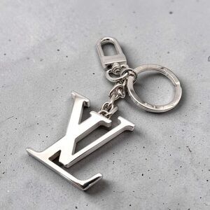 Louis Vuitton LV Initiales Key Holder/Bag Charm Silver M01192